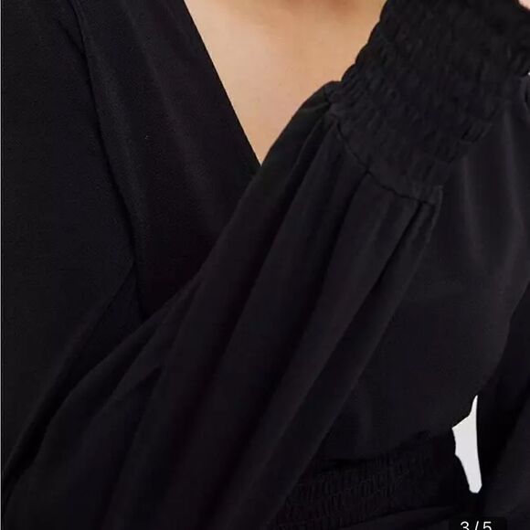 Vero Moda Alberta Long Sleeves V-Neck Smock Top L - Picture 5 of 12